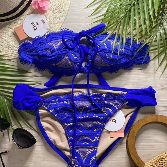 PQ Lace Halter Bikini Set in Waverly - Picture 12 of 16